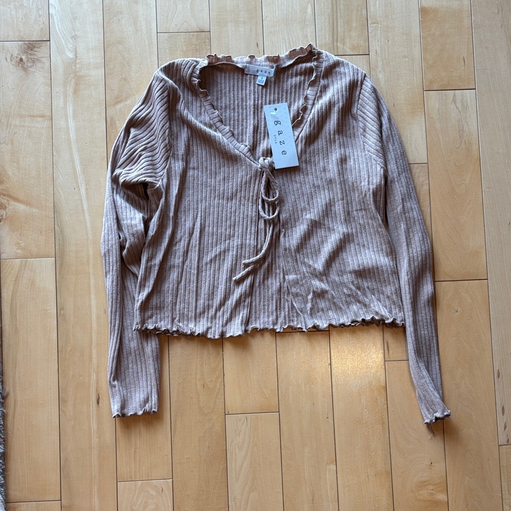 Women's Ruffle Tan Top